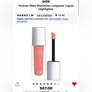 Dior Forever Glow Maximizer Liquid Highlighter — Rosy